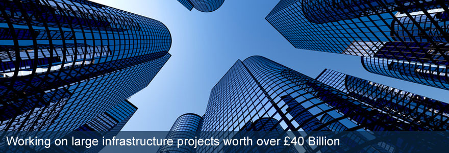 Working on large infrastructure programmes worth in excess of £40 billion